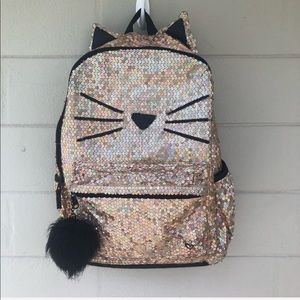 sparkle cat backpack